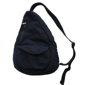 Canvas Sling Bag, Solid Color Crossbody Bag, Women's Simple Chest Purse (Color: Black)