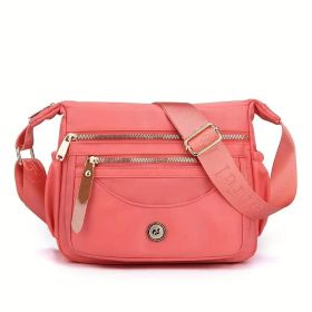 Crossbody Bags For Women Multi-Pockets Shoulder Bag Purses Waterproof Travel (Color: Pink)