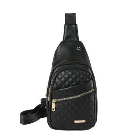 Storage Bag & Travel Bag Small Sling Bag Crossbody Chest Shoulder Water Resistant Sling Purse One Strap Travel Bag For Men Women Boys With Earpho (Color: Black)