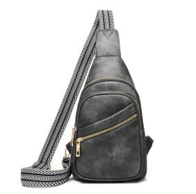 Small Sling Bag For Women Crossbody Bags For Women Trendy Leather Fanny Packs For Women Cross Body (Option: Gray)
