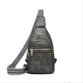 Small Sling Bag For Women Men Crossbody Bags Trendy Bakpack Fanny Packs Chest Bag For Travel (Option: Gray)